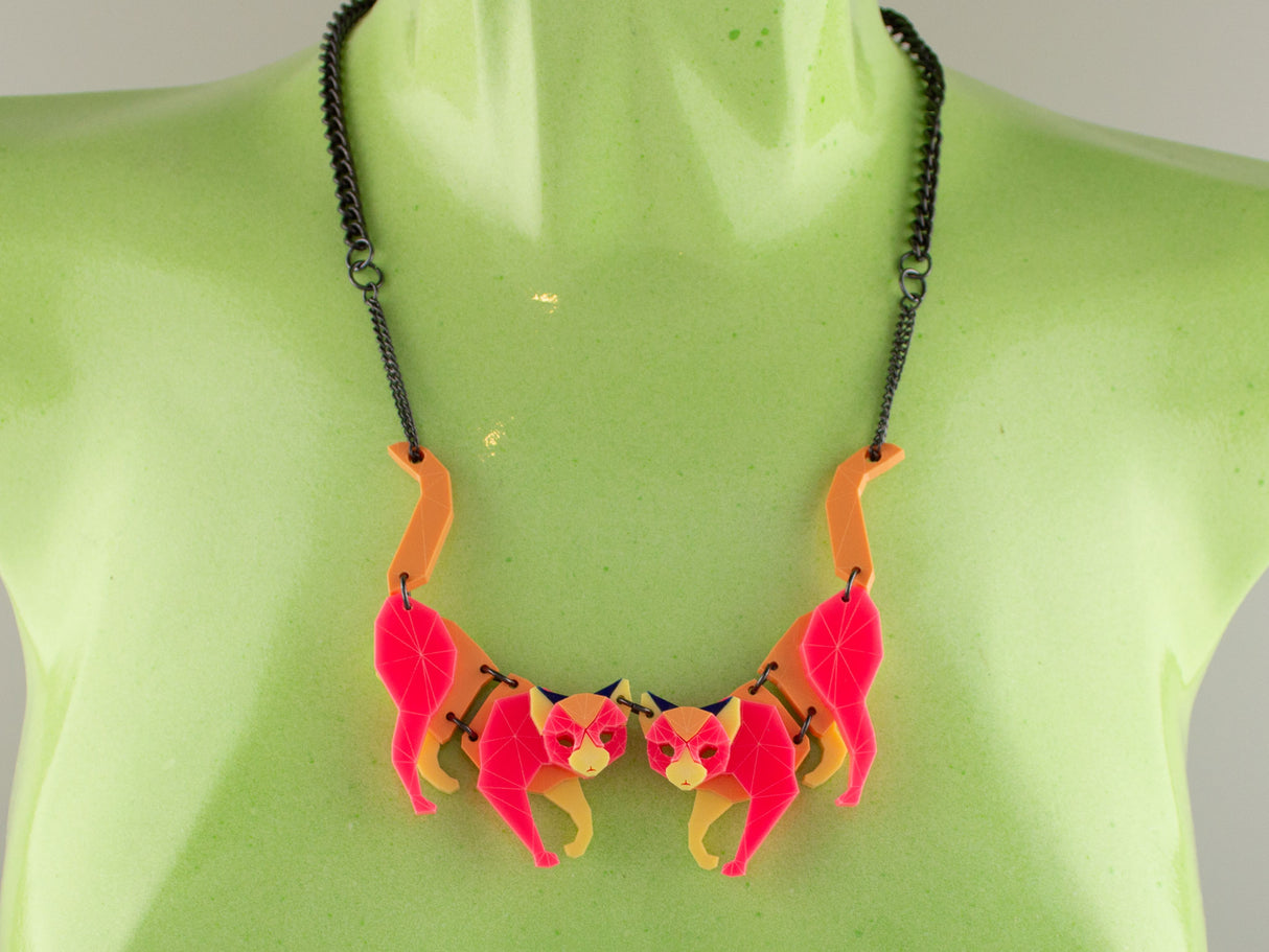 Black Cat Necklace - Comet