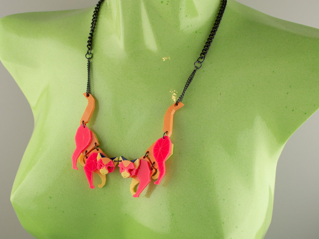 Black Cat Necklace - Comet