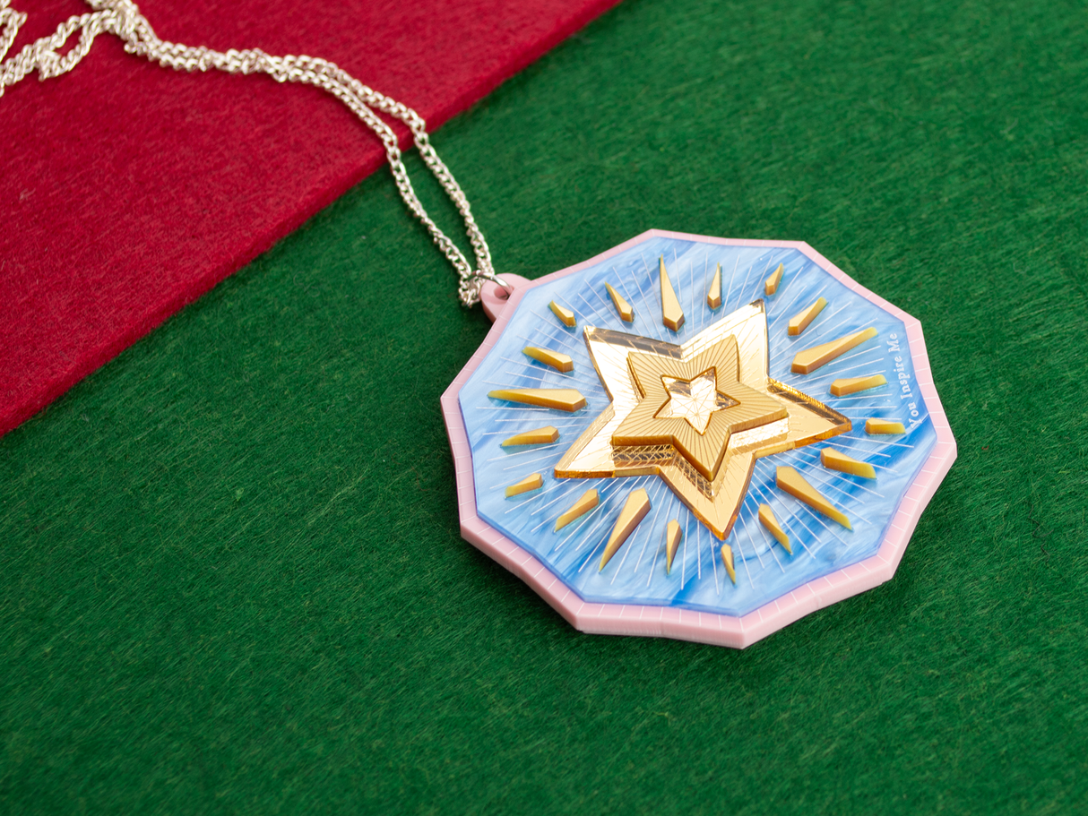 ‘You Inspire Me’ Pendant - Sky Blue