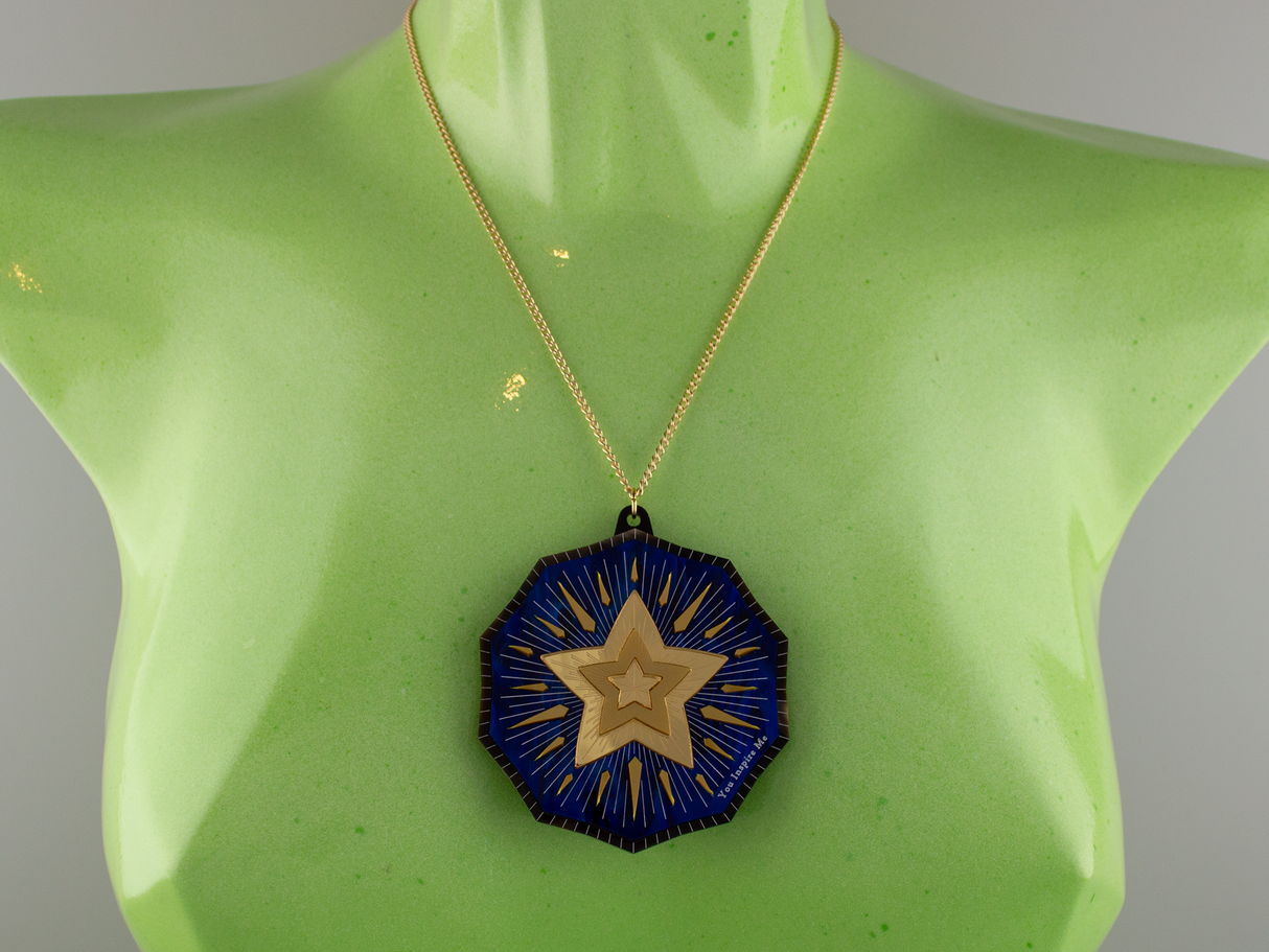 ‘You Inspire Me’ Pendant - Midnight Blue
