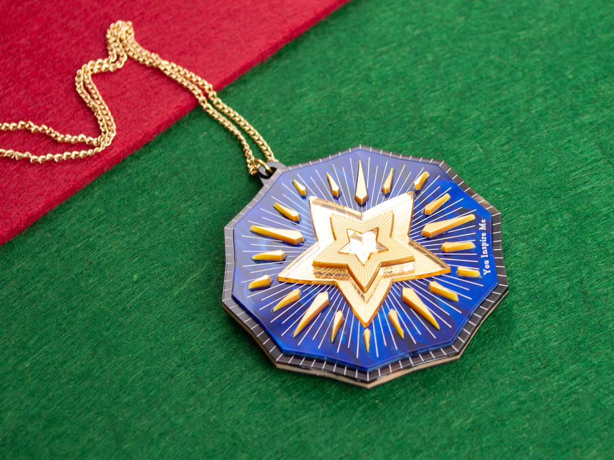 ‘You Inspire Me’ Pendant - Midnight Blue