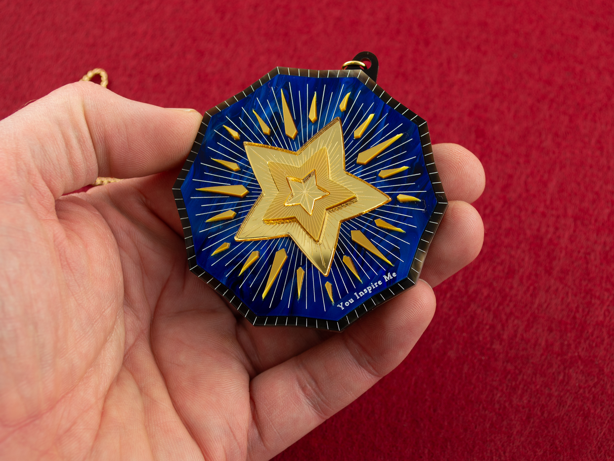 ‘You Inspire Me’ Pendant - Midnight Blue