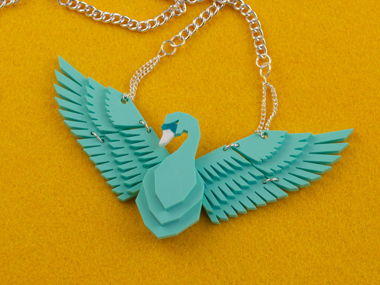 Swan Statement Necklace - Marina
