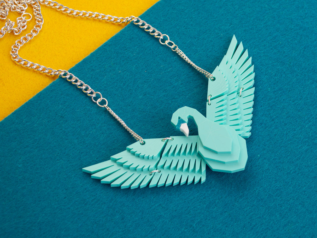 Swan Statement Necklace - Marina