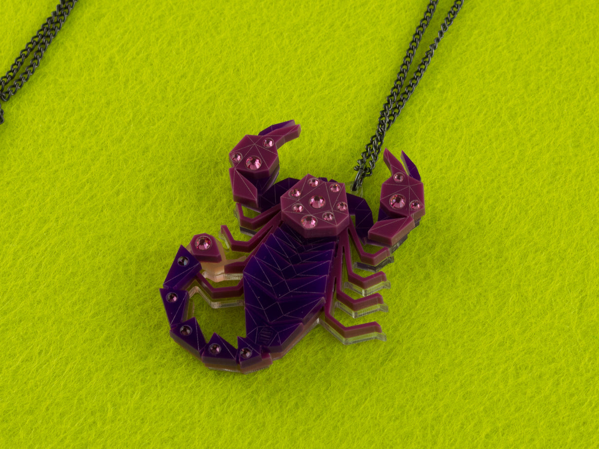 Scorpion Pendant - Orchid