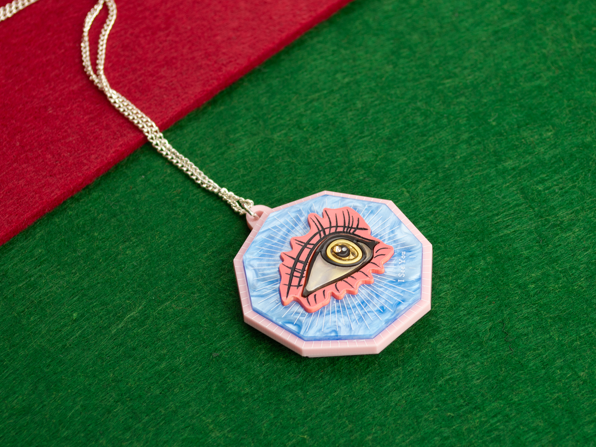 ‘I See You’ Pendant - Sky Blue