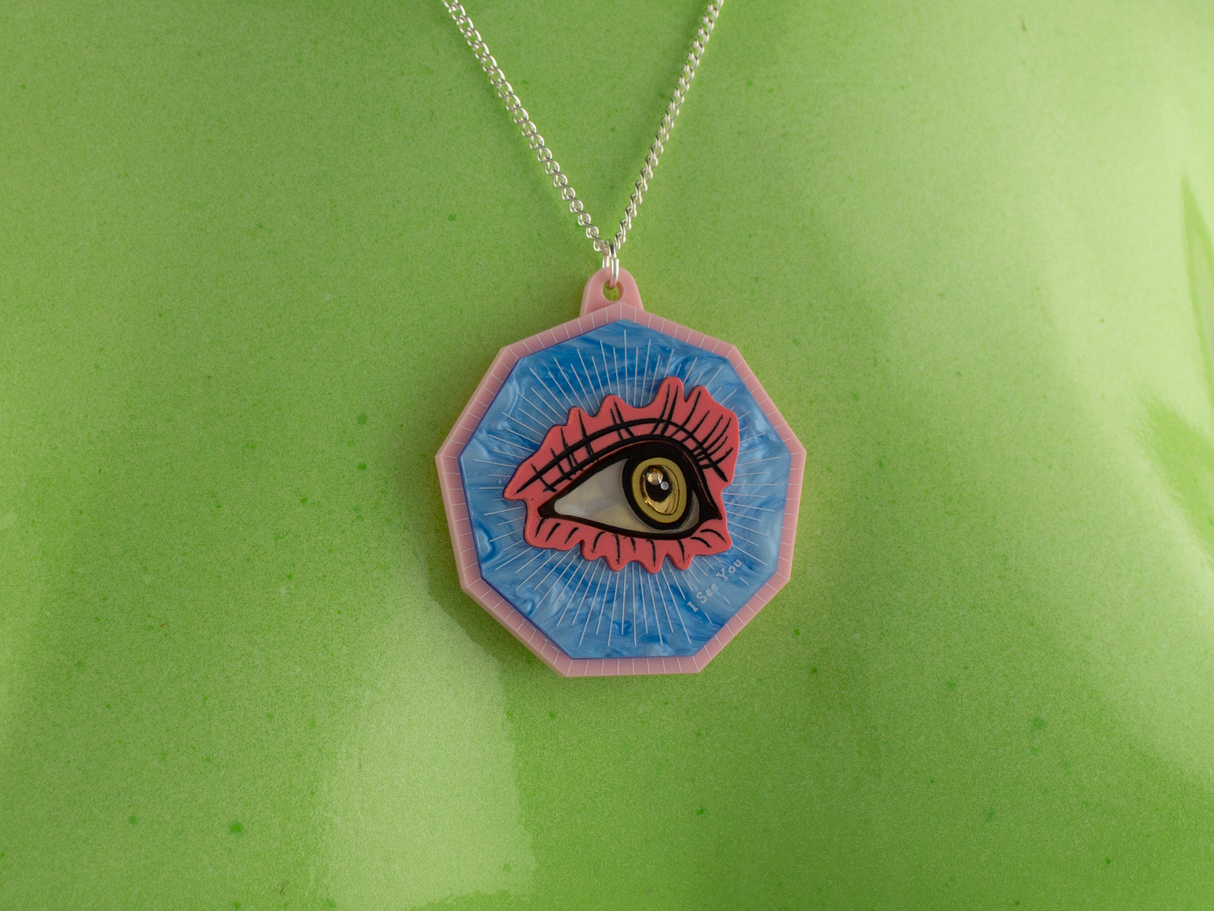 ‘I See You’ Pendant - Sky Blue
