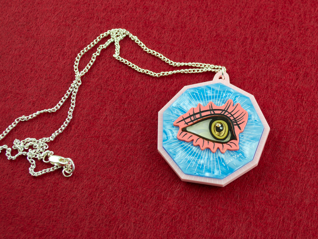 ‘I See You’ Pendant - Sky Blue