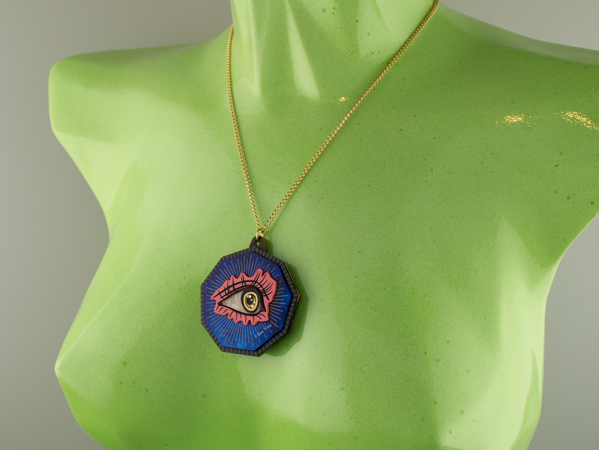 ‘I See You’ Pendant - Midnight Blue
