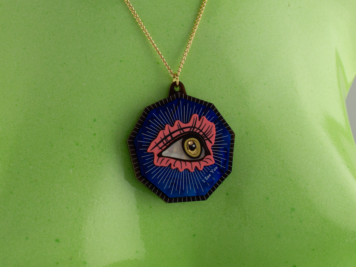 ‘I See You’ Pendant - Midnight Blue