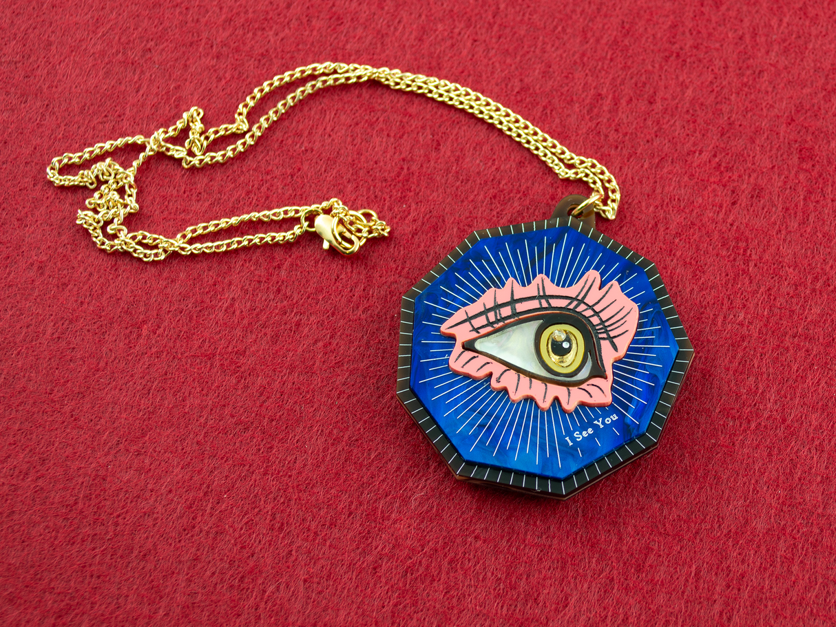 ‘I See You’ Pendant - Midnight Blue