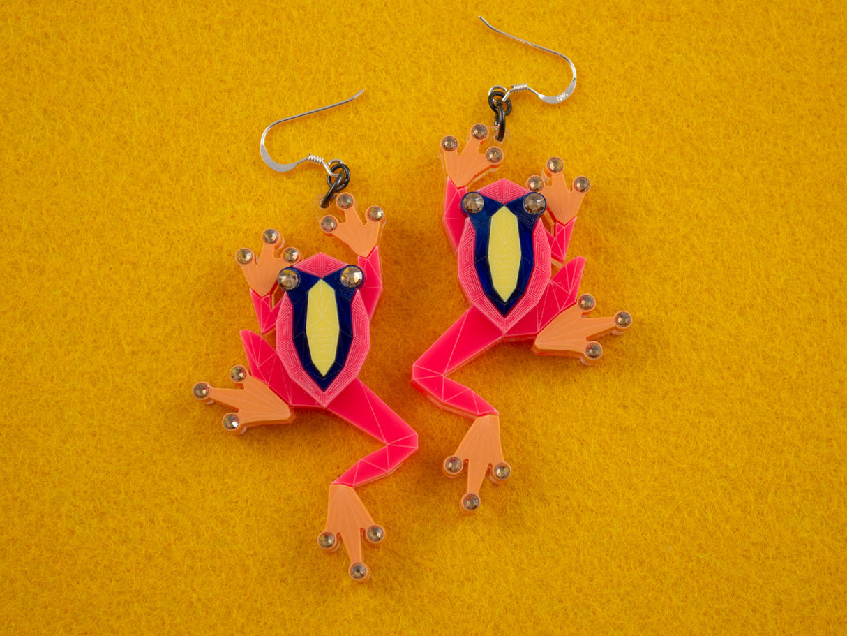 Tree Frog Earrings - Comet