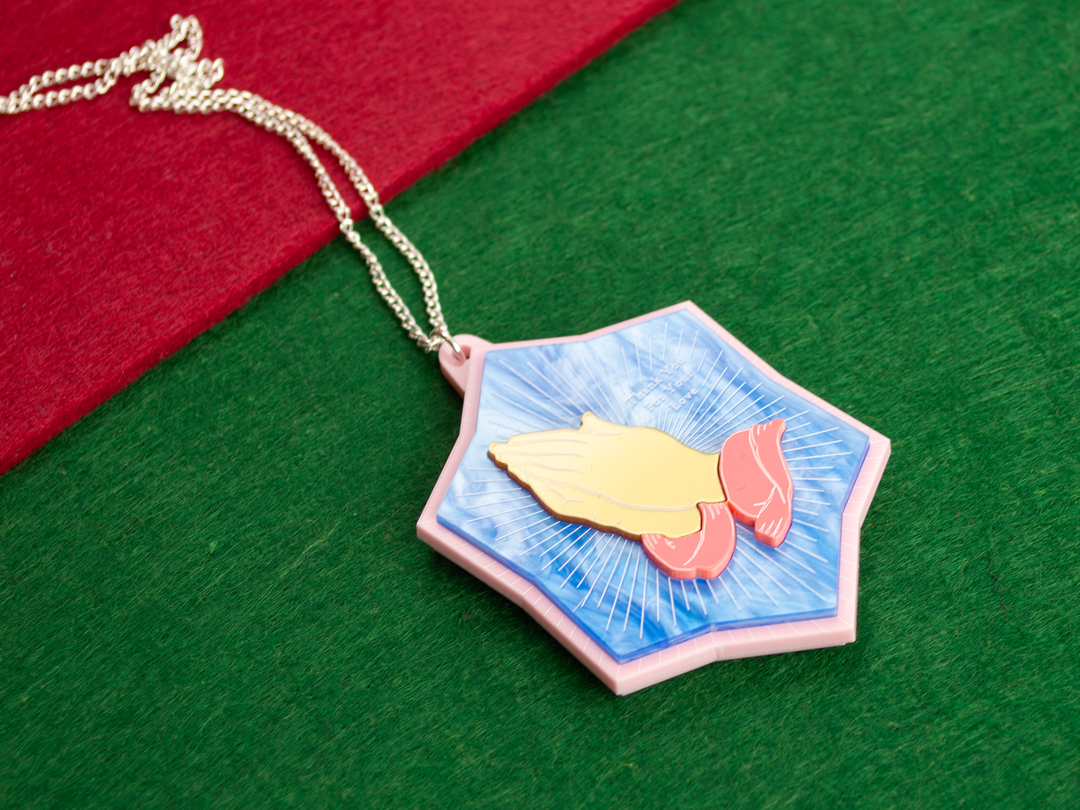 ‘Thank You For Your Love’ Pendant - Sky Blue