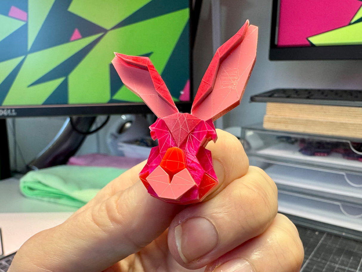 Bunny Brooch - Lunar Red