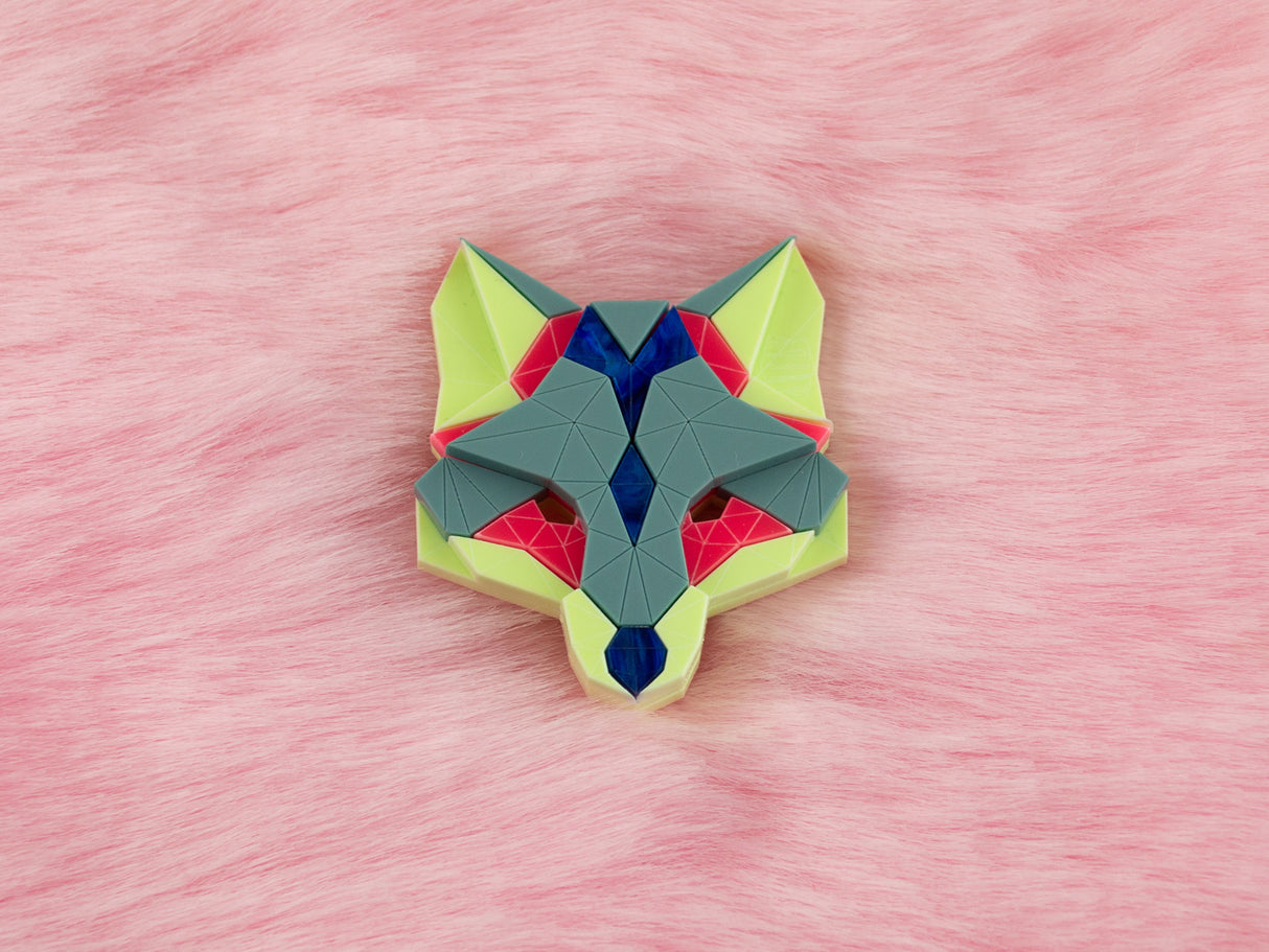 Fox Head Brooch - Speedway