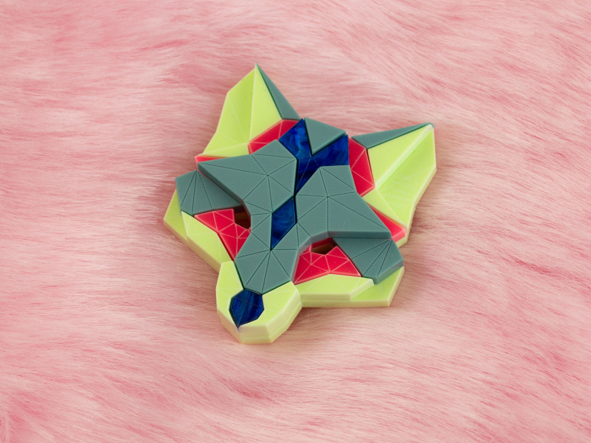 Fox Head Brooch - Speedway