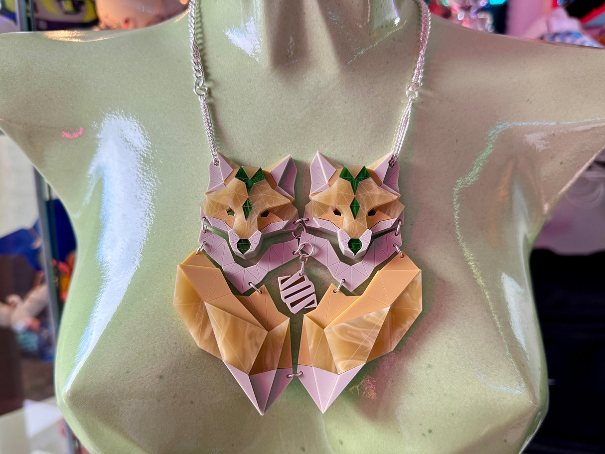 Twin Fox Necklace - Springer
