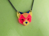 Black Cat Head Necklace - Comet