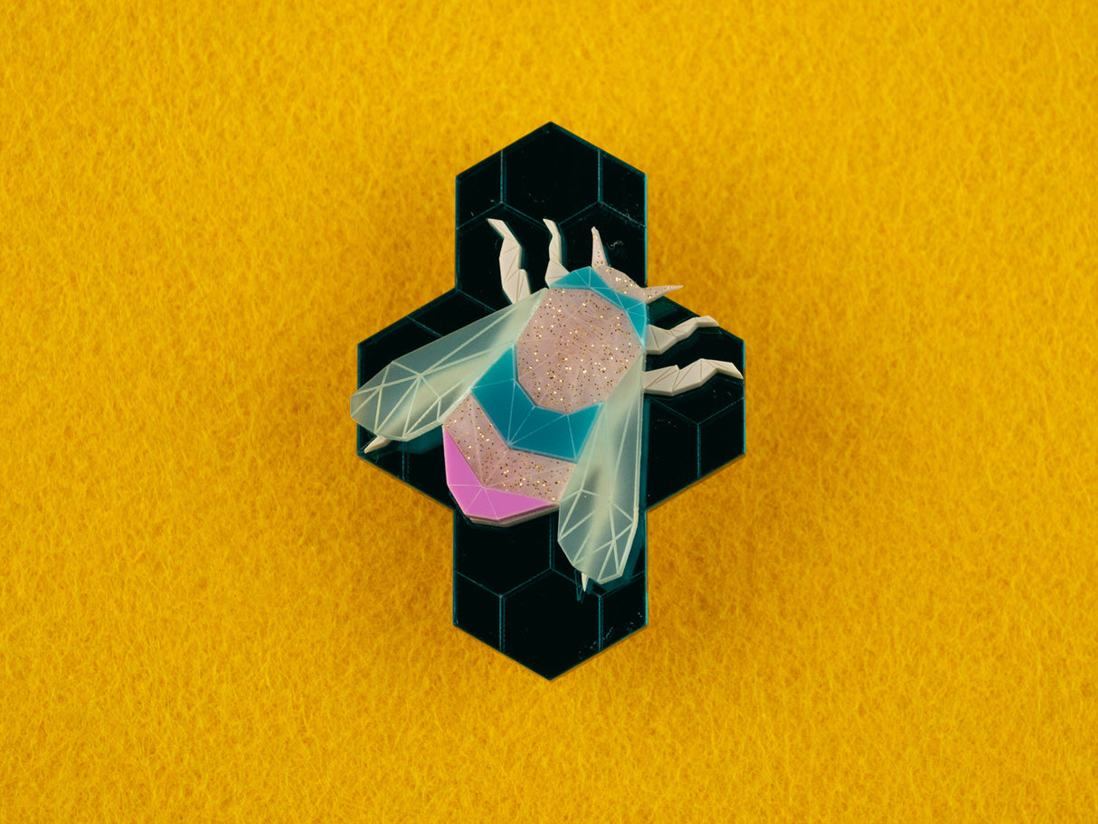 Bumblebee & Hive Brooch - Miami Sound Machine