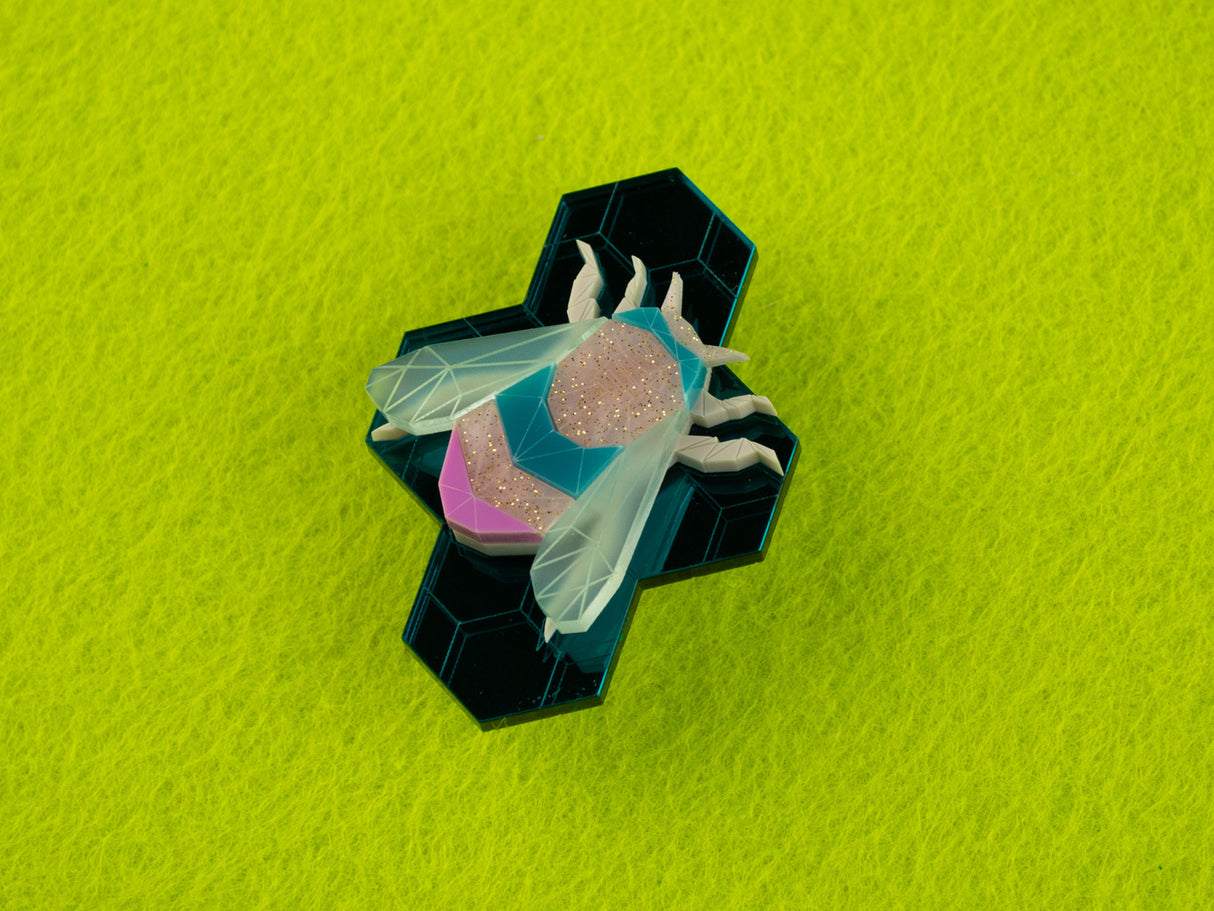 Bumblebee & Hive Brooch - Miami Sound Machine