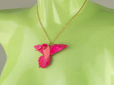 Hummingbird Pendant - Lunar Red