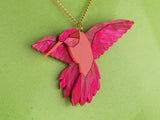 Hummingbird Pendant - Lunar Red