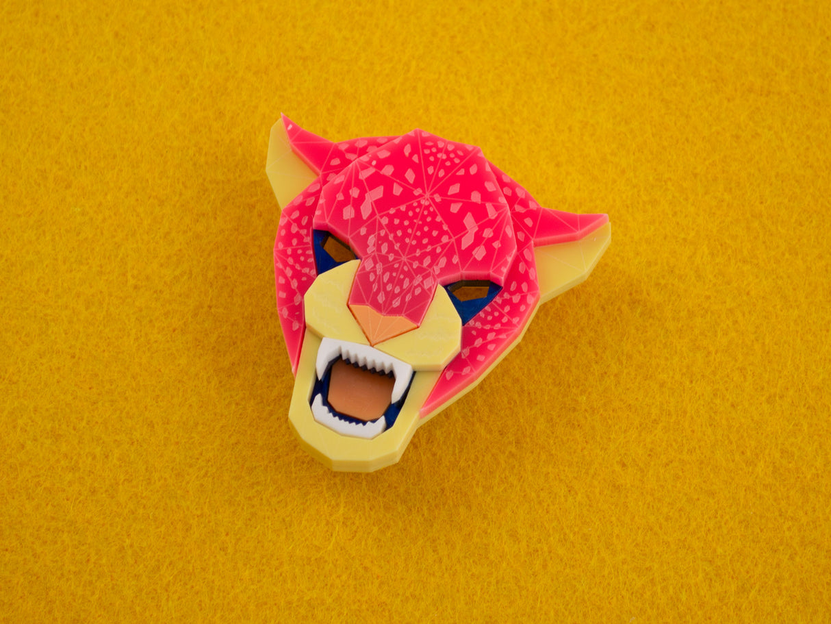 Jaguar Head Brooch - Comet