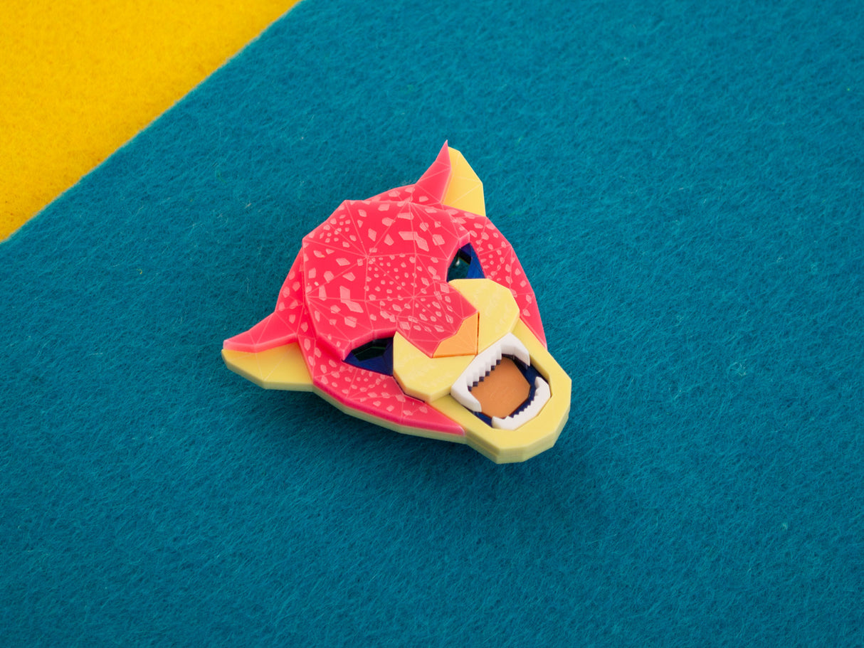 Jaguar Head Brooch - Comet
