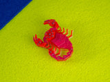 Scorpion Brooch - Lunar Red