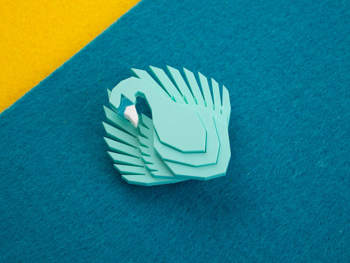 Swan Brooch - Marina