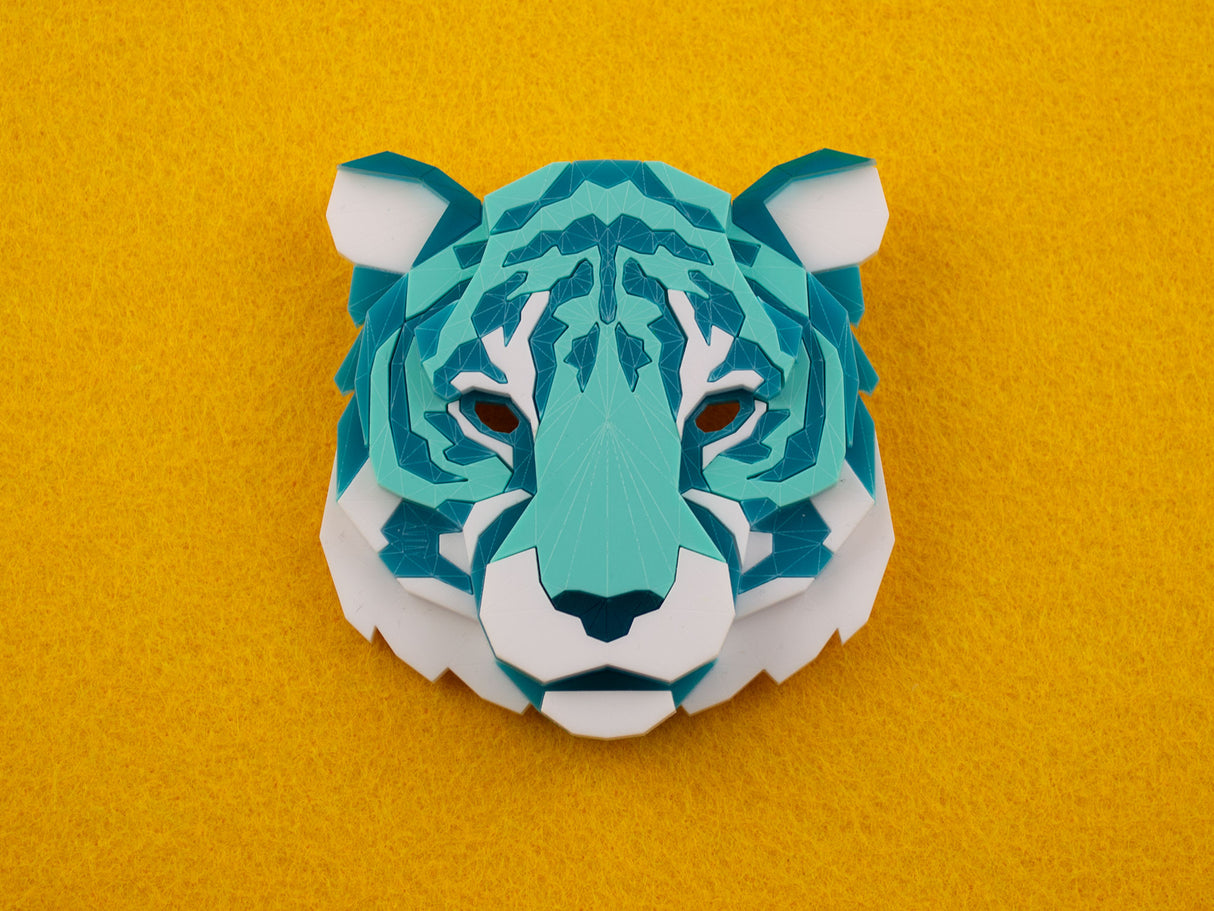 Tiger Head Brooch - Marina
