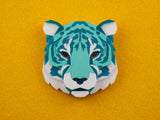 Tiger Head Brooch - Marina