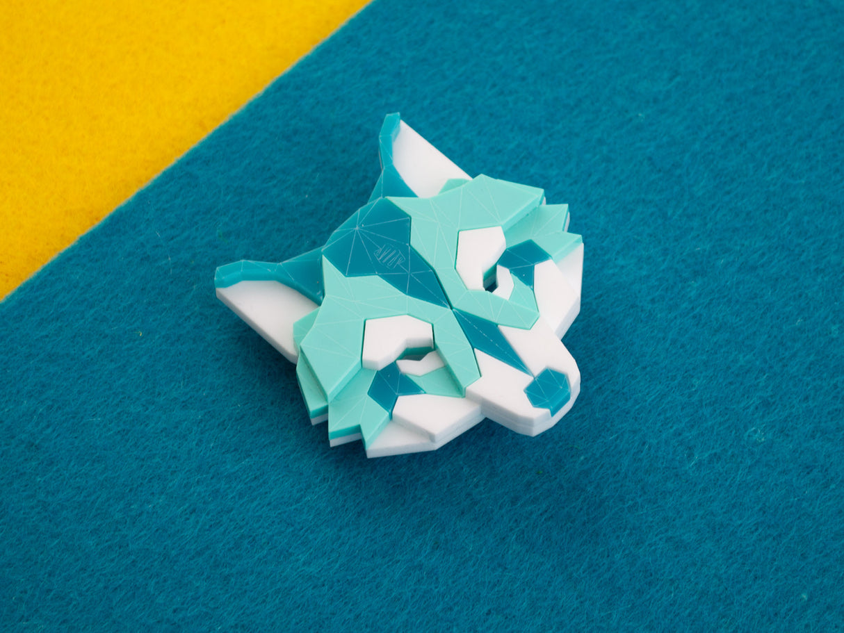 Wolf Head Brooch - Marina