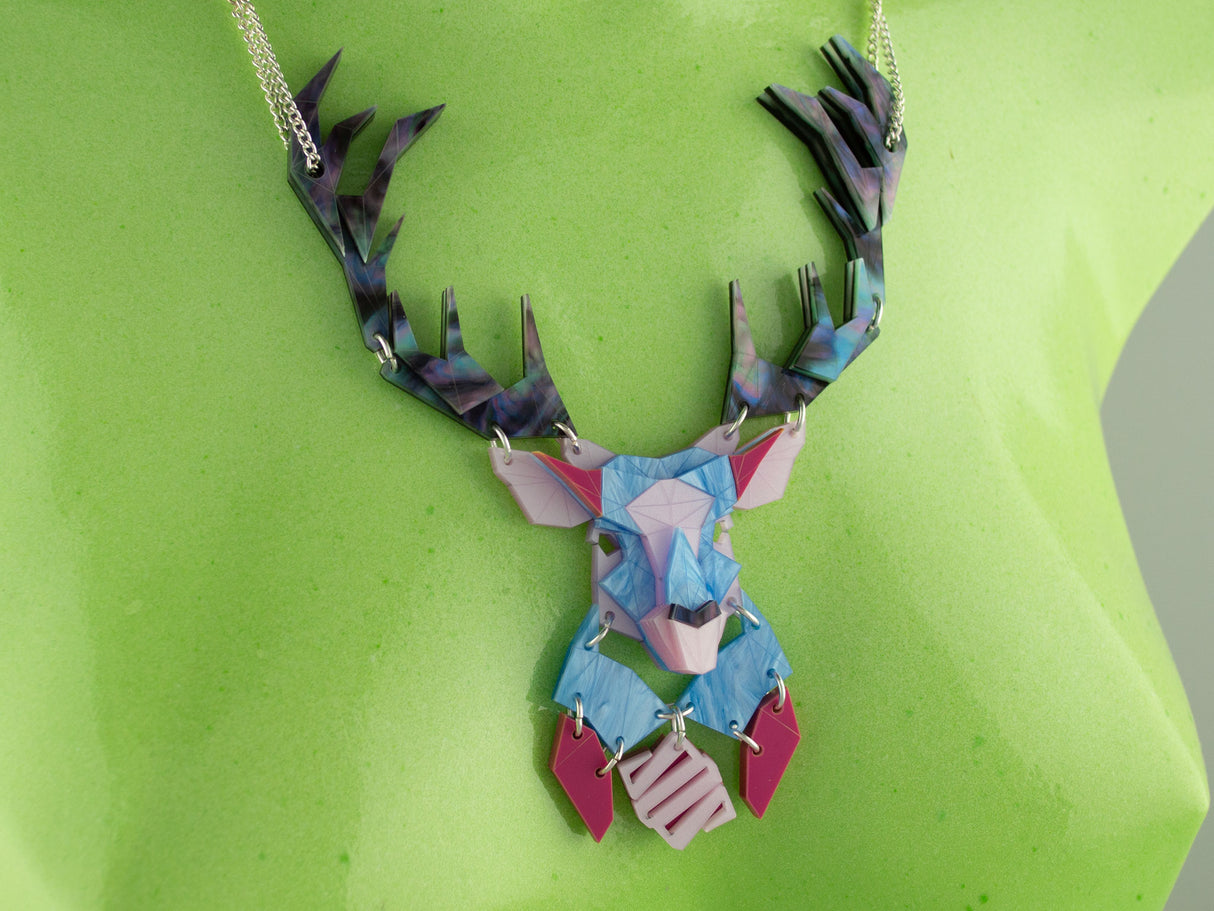 Emperor Stag Necklace - Water Lilies