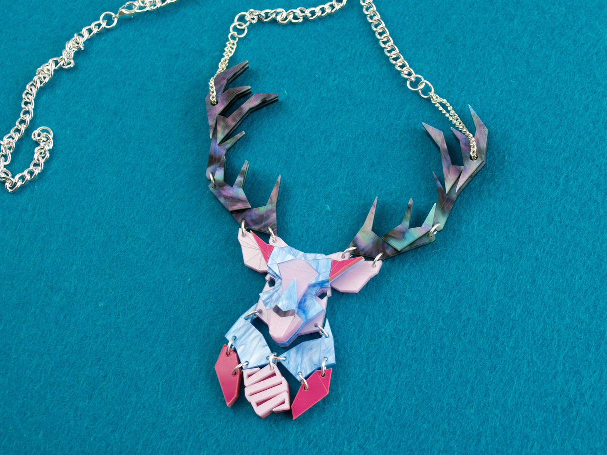 Emperor Stag Necklace - Water Lilies