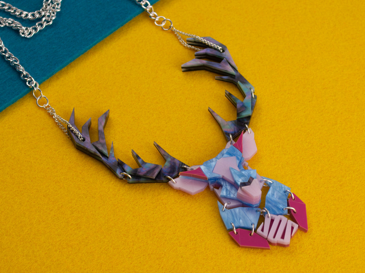 Emperor Stag Necklace - Water Lilies