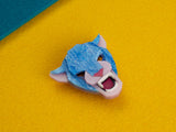 Jaguar Head Brooch - Water Lilies