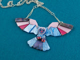 Owl Necklace - Water Lilies