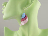 Swan Wing Earrings - Water Lilies