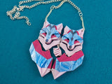 Twin Fox Necklace - Water Lilies