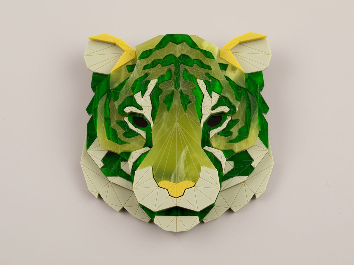 Tiger Head Brooch - Springer