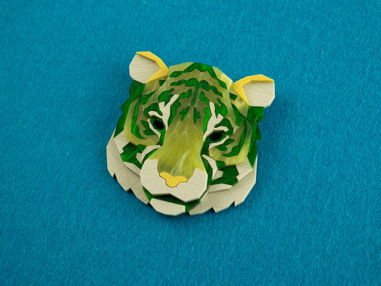 Tiger Head Brooch - Springer