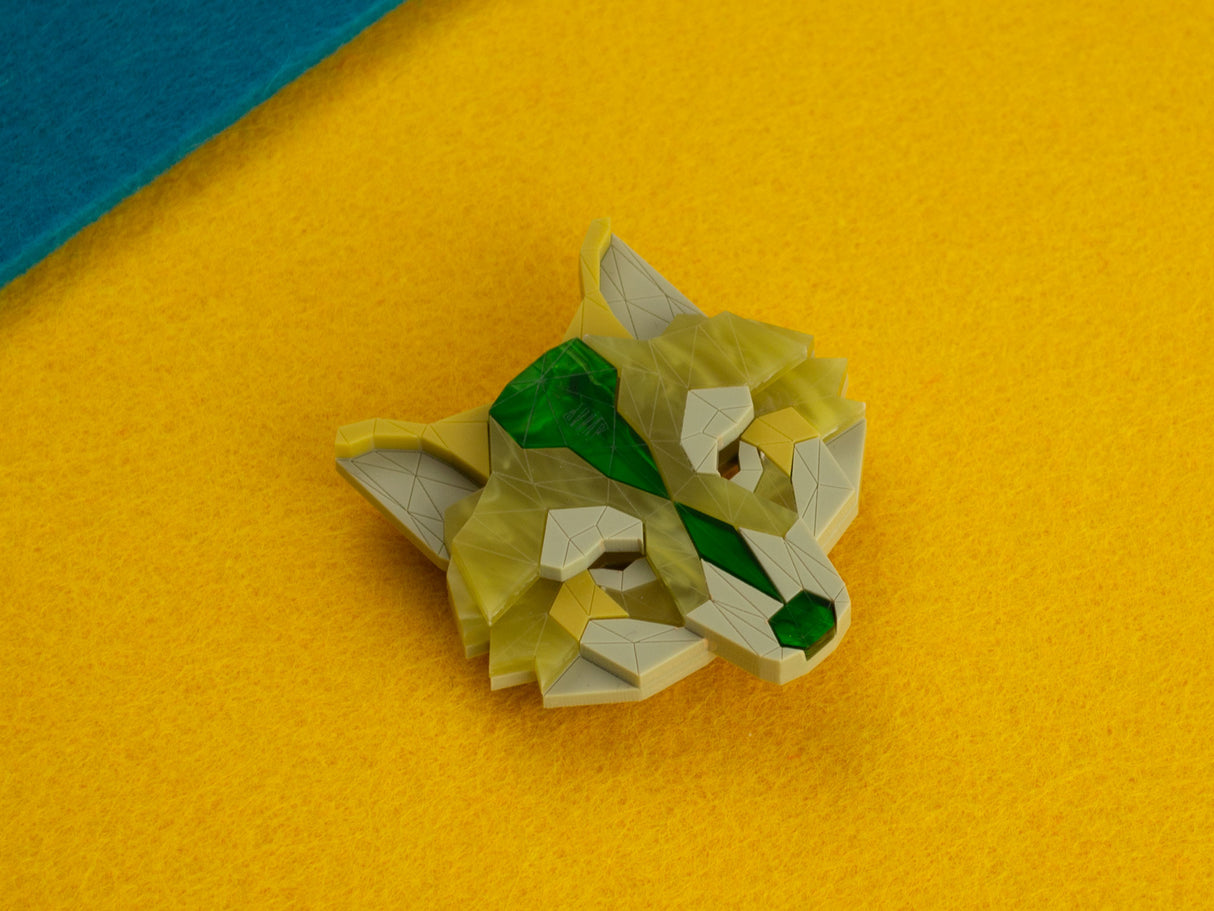 Wolf Head Brooch - Springer